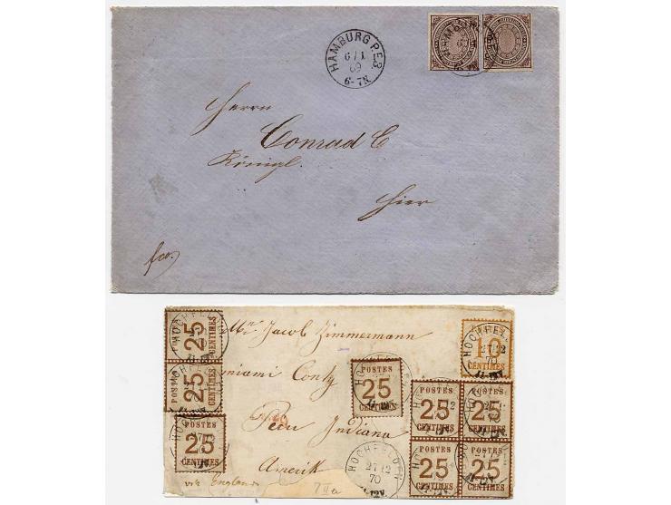 1868/70, sehr interessante, kleine Zusammenstellung mit meist hochwertigen Stücken in unterschiedlicher Erhaltung, dabei u.a.