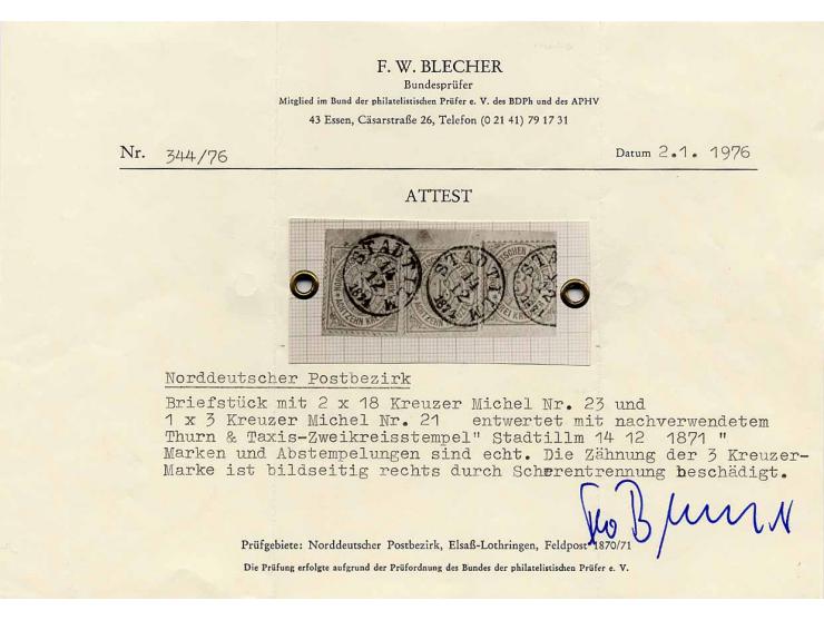 1868/70, sehr interessante, kleine Zusammenstellung mit meist hochwertigen Stücken in unterschiedlicher Erhaltung, dabei u.a.
