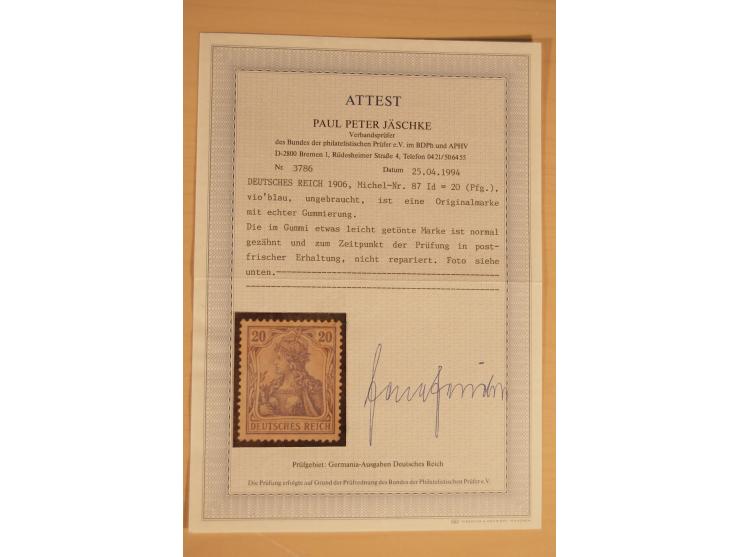 1872/1945, gestempelte, ungebrauchte und postfrische, spezialisierte Sammlung mit einer Vielzahl an guten Werten, Farben und 