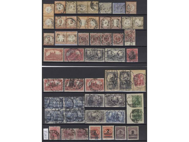 1872/1931, hochwertige, meist gestempelte Zusammenstellung mit etlichen guten Werten, u.a. Mi.-Nr. 11 im Paar, 18DD im senkre