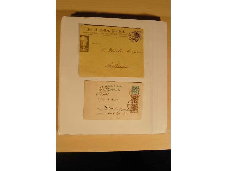 1872/1915 (ca.), sehr interessanter gestempelter Posten mit vielen schönen Briefstücken und einigen Briefen, dabei sehr viele