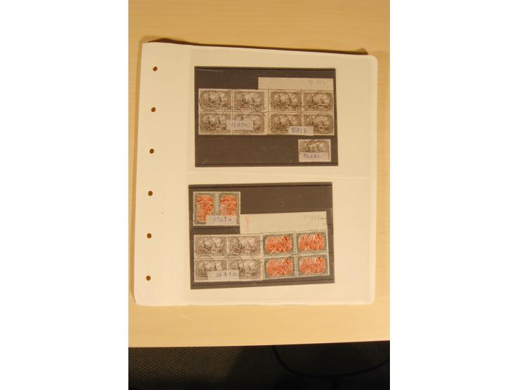 1872/1915 (ca.), sehr interessanter gestempelter Posten mit vielen schönen Briefstücken und einigen Briefen, dabei sehr viele