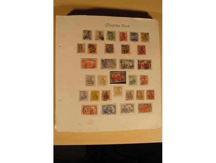 1872/1915 (ca.), sehr interessanter gestempelter Posten mit vielen schönen Briefstücken und einigen Briefen, dabei sehr viele