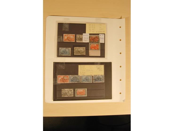 1872/1915 (ca.), sehr interessanter gestempelter Posten mit vielen schönen Briefstücken und einigen Briefen, dabei sehr viele