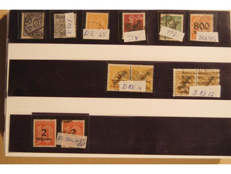 1919/23, hochwertige gestempelte Infla-Zusammenstellung mit nahezu nur besseren Werten und einigen Briefen, dabei Mi.-Nr. 160
