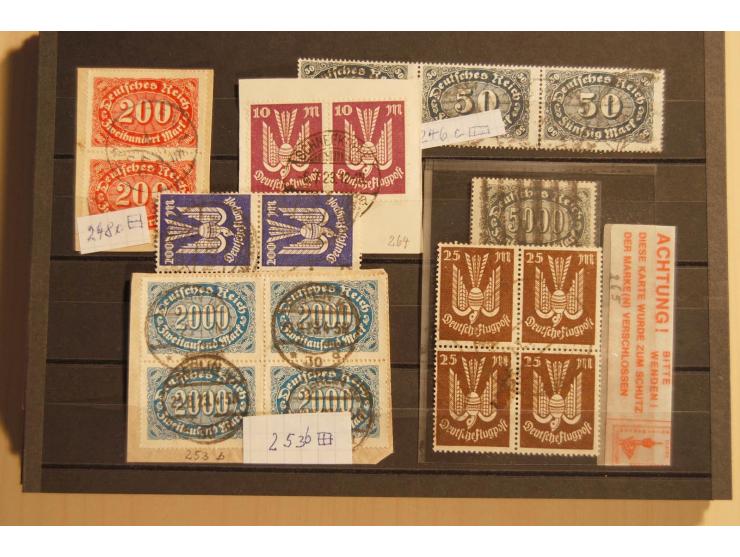 1919/23, hochwertige gestempelte Infla-Zusammenstellung mit nahezu nur besseren Werten und einigen Briefen, dabei Mi.-Nr. 160