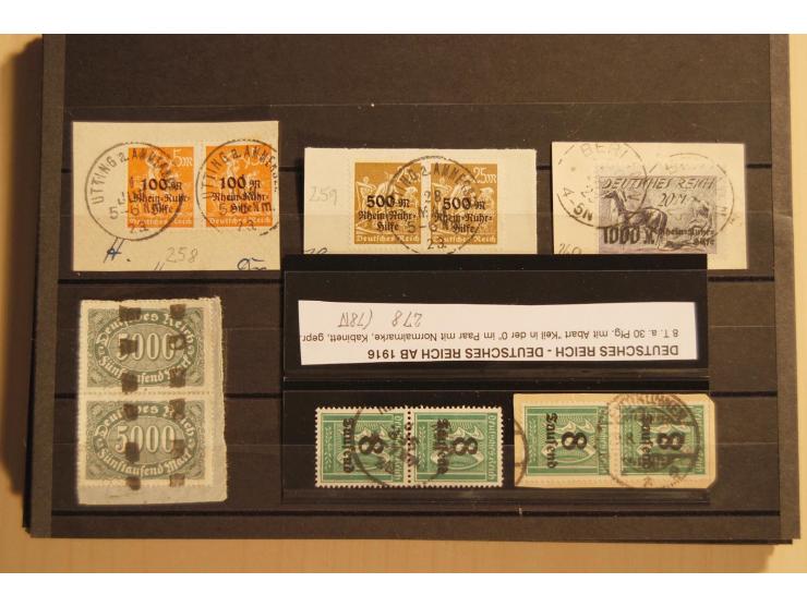 1919/23, hochwertige gestempelte Infla-Zusammenstellung mit nahezu nur besseren Werten und einigen Briefen, dabei Mi.-Nr. 160