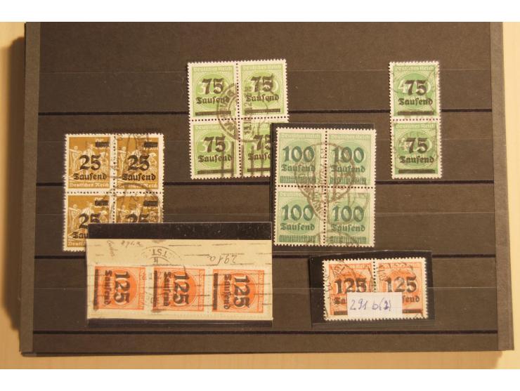 1919/23, hochwertige gestempelte Infla-Zusammenstellung mit nahezu nur besseren Werten und einigen Briefen, dabei Mi.-Nr. 160