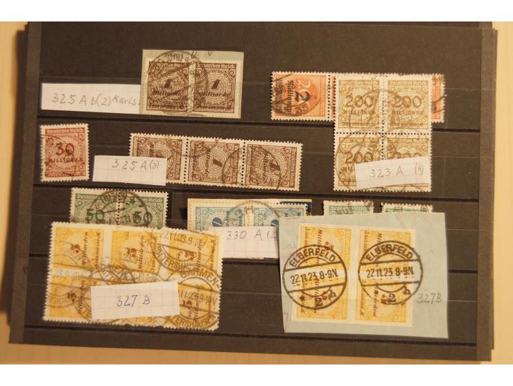 1919/23, hochwertige gestempelte Infla-Zusammenstellung mit nahezu nur besseren Werten und einigen Briefen, dabei Mi.-Nr. 160