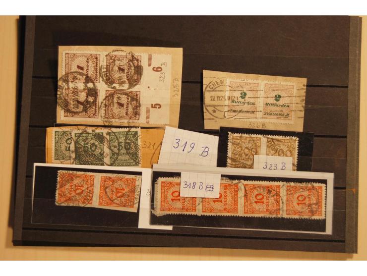 1919/23, hochwertige gestempelte Infla-Zusammenstellung mit nahezu nur besseren Werten und einigen Briefen, dabei Mi.-Nr. 160