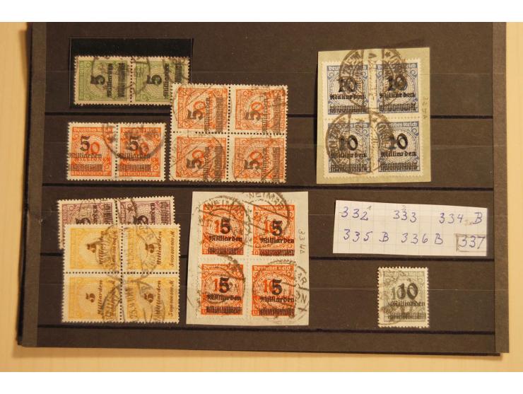 1919/23, hochwertige gestempelte Infla-Zusammenstellung mit nahezu nur besseren Werten und einigen Briefen, dabei Mi.-Nr. 160