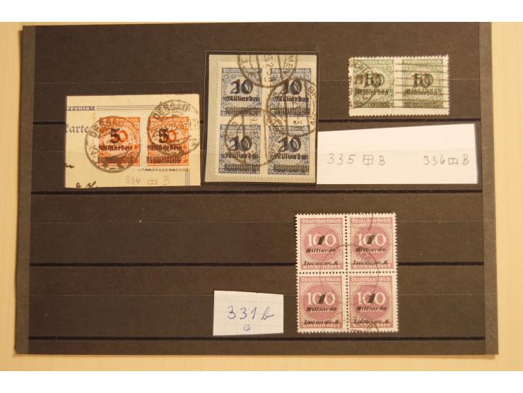 1919/23, hochwertige gestempelte Infla-Zusammenstellung mit nahezu nur besseren Werten und einigen Briefen, dabei Mi.-Nr. 160