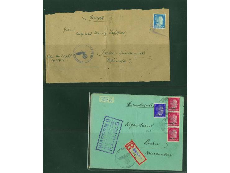 1942, interessante ungebrauchte/postfrische und gestempelte Sammlung mit etlichen besseren Marken, Briefstücken und Briefen, 