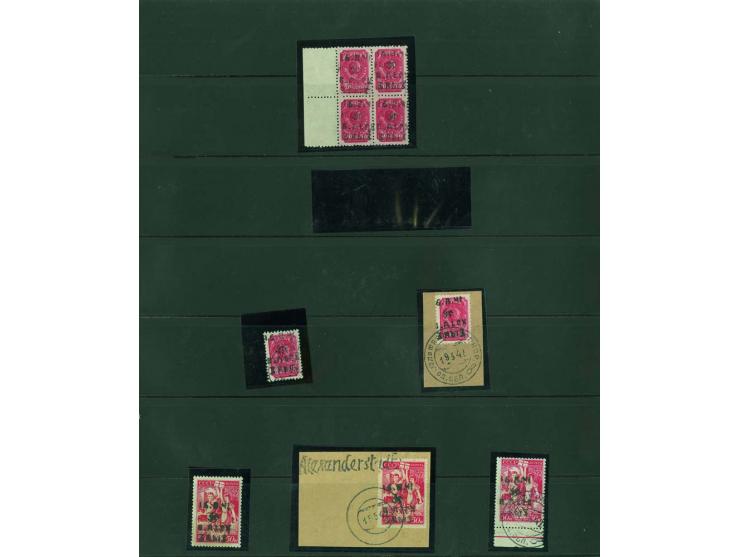 1942, interessante ungebrauchte/postfrische und gestempelte Sammlung mit etlichen besseren Marken, Briefstücken und Briefen, 