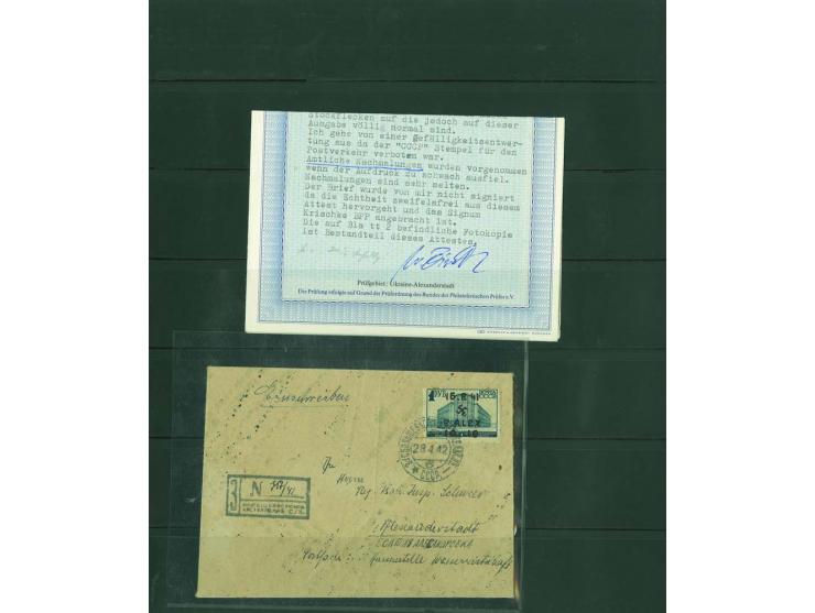 1942, interessante ungebrauchte/postfrische und gestempelte Sammlung mit etlichen besseren Marken, Briefstücken und Briefen, 