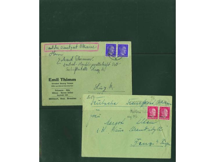 1942, interessante ungebrauchte/postfrische und gestempelte Sammlung mit etlichen besseren Marken, Briefstücken und Briefen, 