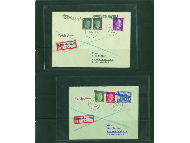 1942, interessante ungebrauchte/postfrische und gestempelte Sammlung mit etlichen besseren Marken, Briefstücken und Briefen, 