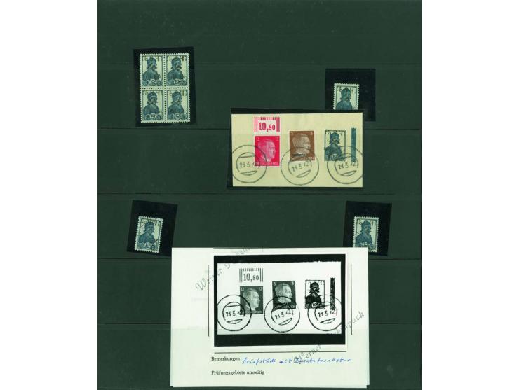 1942, interessante ungebrauchte/postfrische und gestempelte Sammlung mit etlichen besseren Marken, Briefstücken und Briefen, 