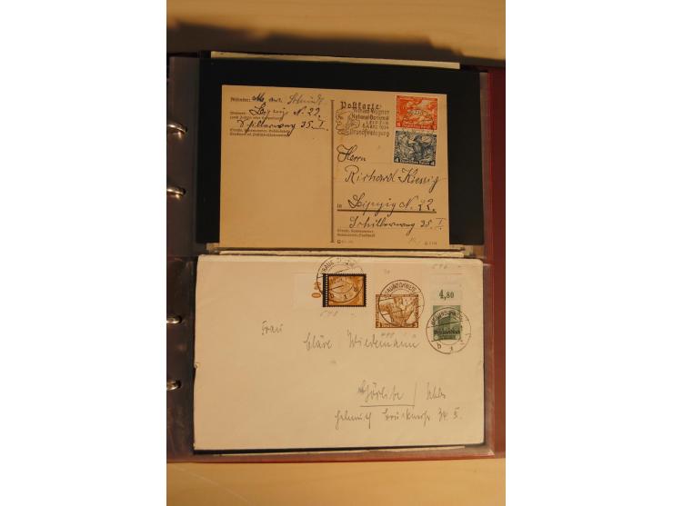 1933, äußerst umfangreiche Briefsammlung Wagner 3-40 Pfg. mit vielen interessanten Frankaturen, dabei über 30 Satzbriefe, vie