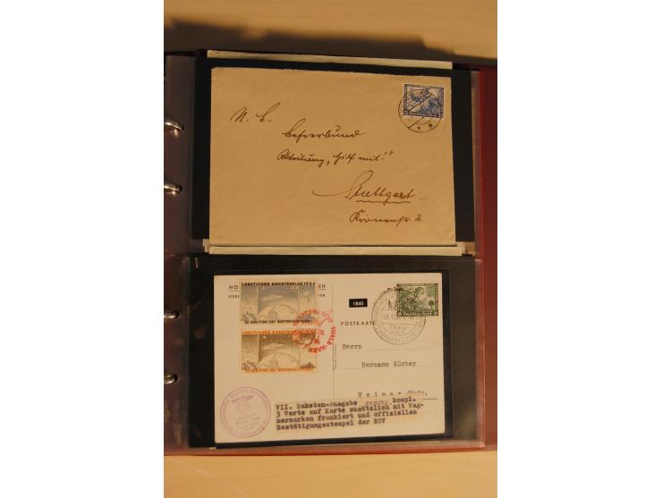1933, äußerst umfangreiche Briefsammlung Wagner 3-40 Pfg. mit vielen interessanten Frankaturen, dabei über 30 Satzbriefe, vie