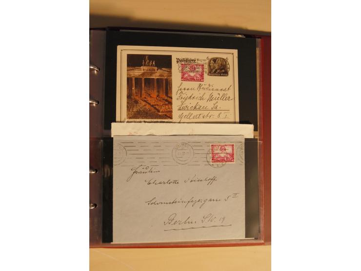 1933, äußerst umfangreiche Briefsammlung Wagner 3-40 Pfg. mit vielen interessanten Frankaturen, dabei über 30 Satzbriefe, vie