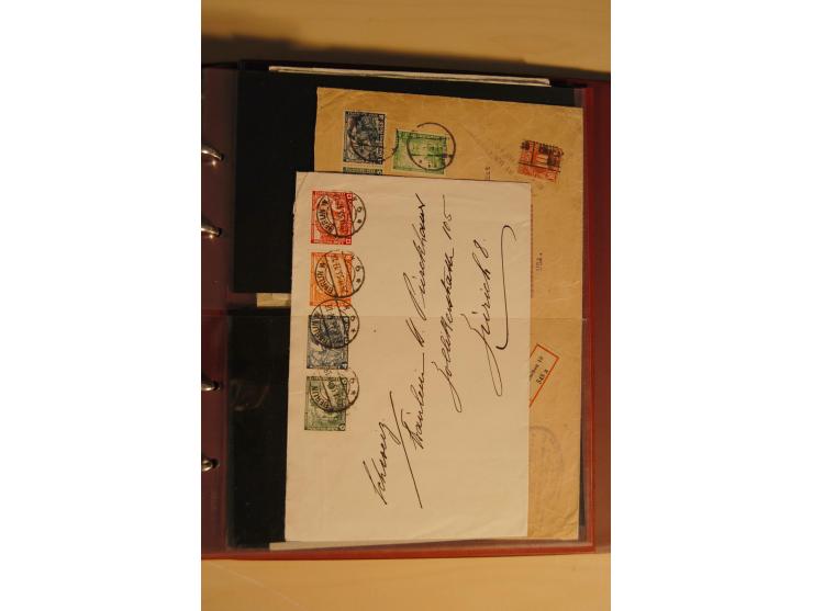 1933, äußerst umfangreiche Briefsammlung Wagner 3-40 Pfg. mit vielen interessanten Frankaturen, dabei über 30 Satzbriefe, vie