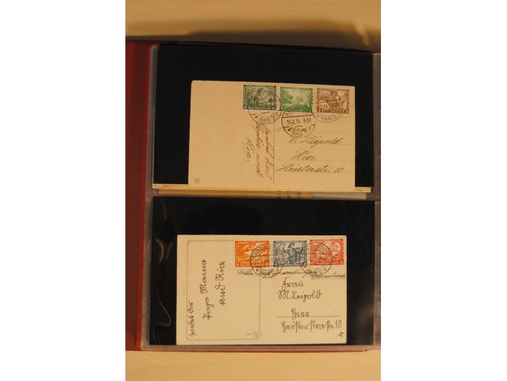 1933, äußerst umfangreiche Briefsammlung Wagner 3-40 Pfg. mit vielen interessanten Frankaturen, dabei über 30 Satzbriefe, vie
