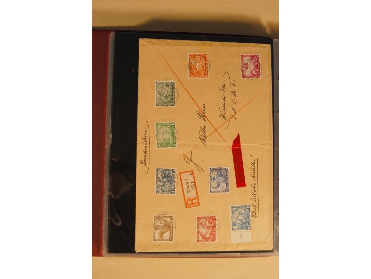 1933, äußerst umfangreiche Briefsammlung Wagner 3-40 Pfg. mit vielen interessanten Frankaturen, dabei über 30 Satzbriefe, vie