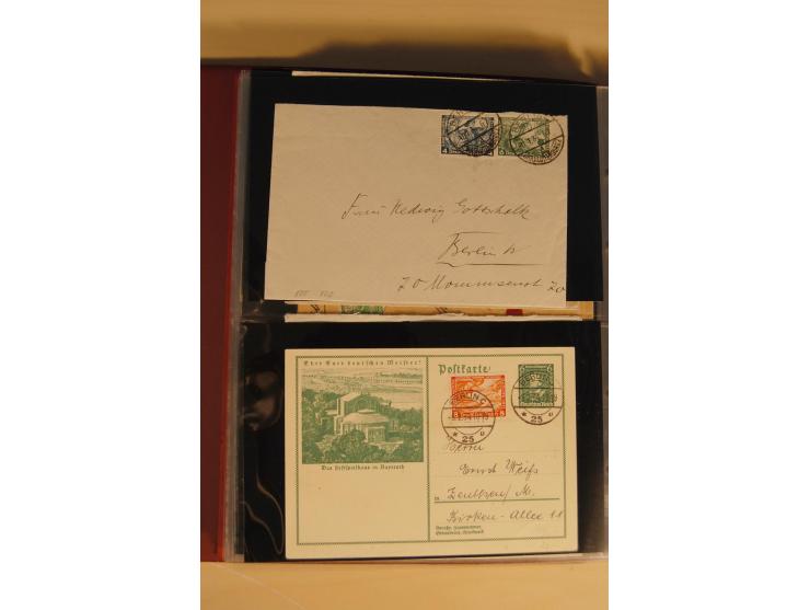 1933, äußerst umfangreiche Briefsammlung Wagner 3-40 Pfg. mit vielen interessanten Frankaturen, dabei über 30 Satzbriefe, vie