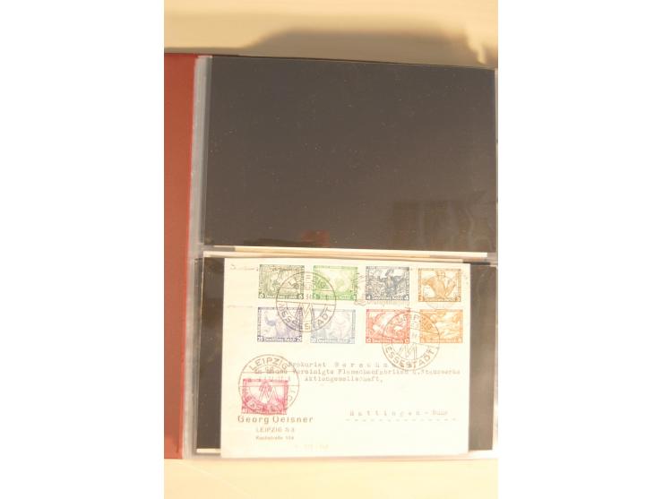 1933, äußerst umfangreiche Briefsammlung Wagner 3-40 Pfg. mit vielen interessanten Frankaturen, dabei über 30 Satzbriefe, vie