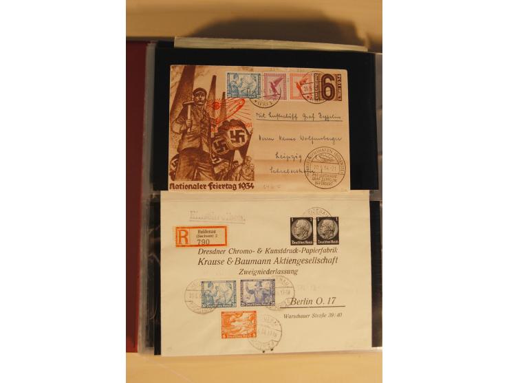 1933, äußerst umfangreiche Briefsammlung Wagner 3-40 Pfg. mit vielen interessanten Frankaturen, dabei über 30 Satzbriefe, vie