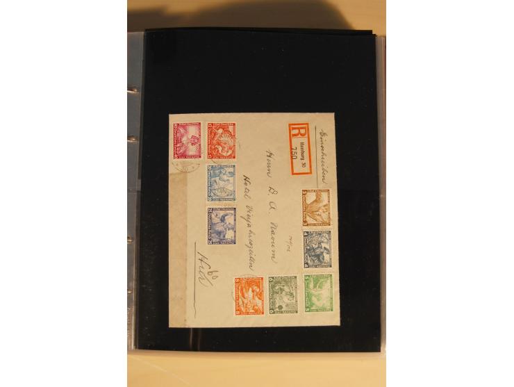 1933, äußerst umfangreiche Briefsammlung Wagner 3-40 Pfg. mit vielen interessanten Frankaturen, dabei über 30 Satzbriefe, vie