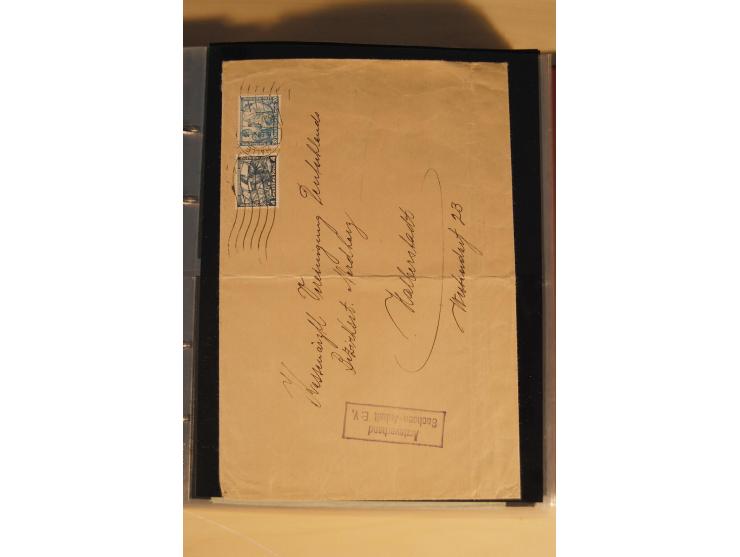 1933, äußerst umfangreiche Briefsammlung Wagner 3-40 Pfg. mit vielen interessanten Frankaturen, dabei über 30 Satzbriefe, vie