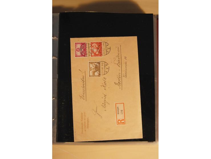 1933, äußerst umfangreiche Briefsammlung Wagner 3-40 Pfg. mit vielen interessanten Frankaturen, dabei über 30 Satzbriefe, vie