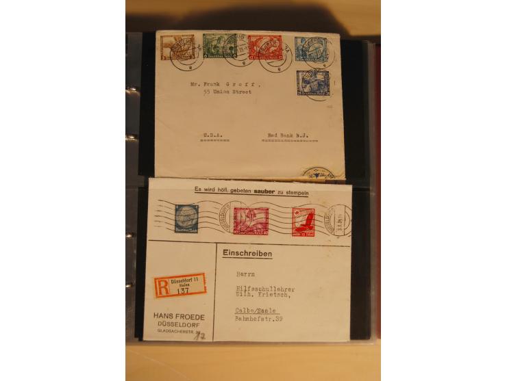 1933, äußerst umfangreiche Briefsammlung Wagner 3-40 Pfg. mit vielen interessanten Frankaturen, dabei über 30 Satzbriefe, vie