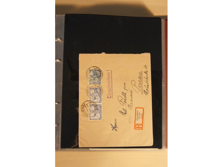 1933, äußerst umfangreiche Briefsammlung Wagner 3-40 Pfg. mit vielen interessanten Frankaturen, dabei über 30 Satzbriefe, vie