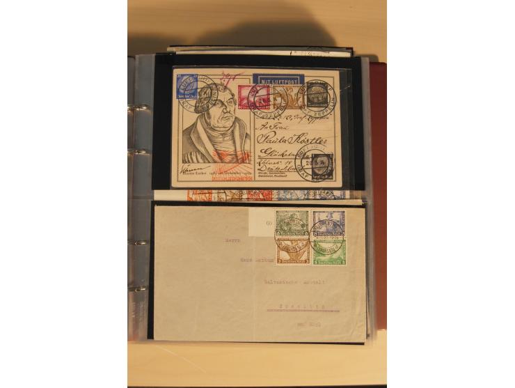 1933, äußerst umfangreiche Briefsammlung Wagner 3-40 Pfg. mit vielen interessanten Frankaturen, dabei über 30 Satzbriefe, vie