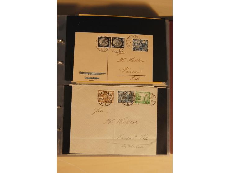 1933, äußerst umfangreiche Briefsammlung Wagner 3-40 Pfg. mit vielen interessanten Frankaturen, dabei über 30 Satzbriefe, vie