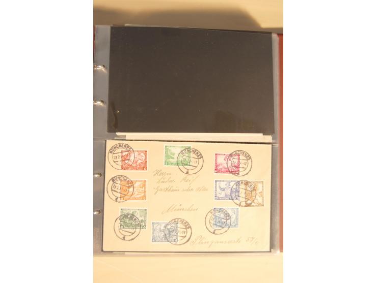 1933, äußerst umfangreiche Briefsammlung Wagner 3-40 Pfg. mit vielen interessanten Frankaturen, dabei über 30 Satzbriefe, vie