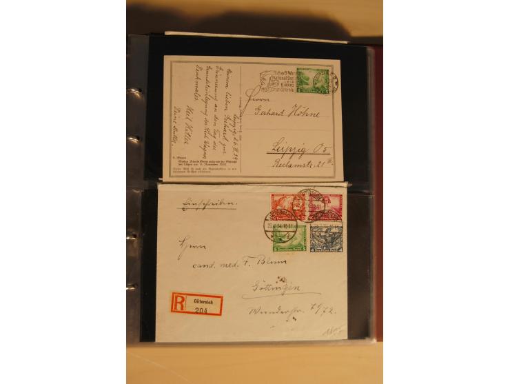 1933, äußerst umfangreiche Briefsammlung Wagner 3-40 Pfg. mit vielen interessanten Frankaturen, dabei über 30 Satzbriefe, vie