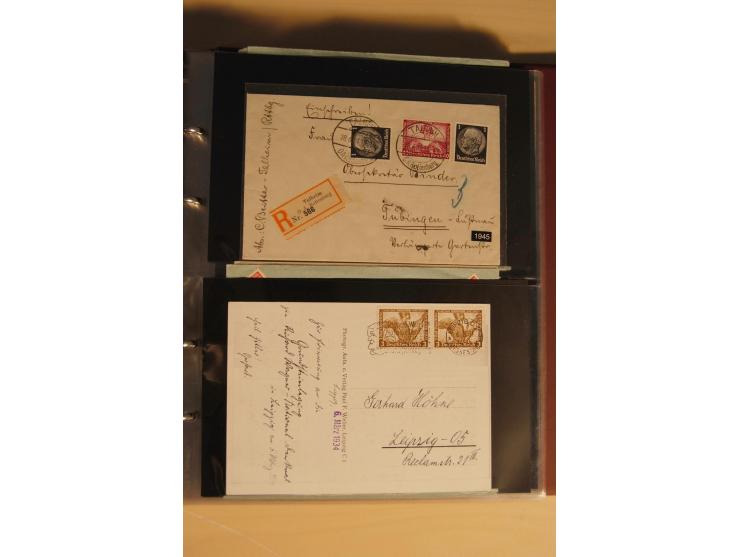 1933, äußerst umfangreiche Briefsammlung Wagner 3-40 Pfg. mit vielen interessanten Frankaturen, dabei über 30 Satzbriefe, vie