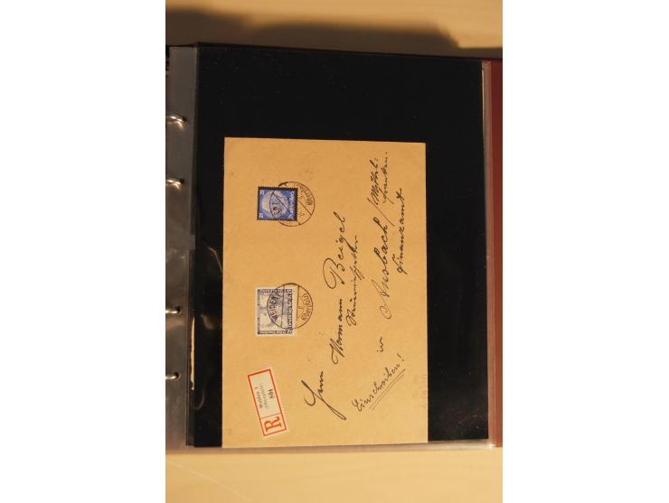 1933, äußerst umfangreiche Briefsammlung Wagner 3-40 Pfg. mit vielen interessanten Frankaturen, dabei über 30 Satzbriefe, vie