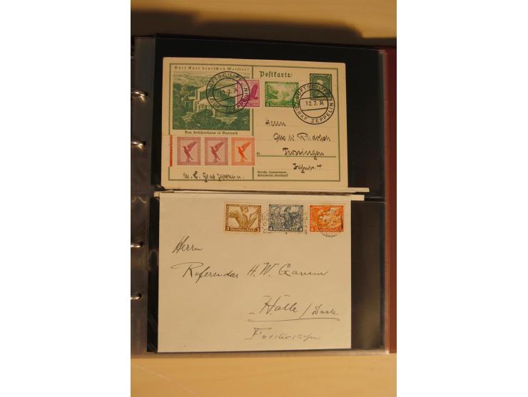 1933, äußerst umfangreiche Briefsammlung Wagner 3-40 Pfg. mit vielen interessanten Frankaturen, dabei über 30 Satzbriefe, vie