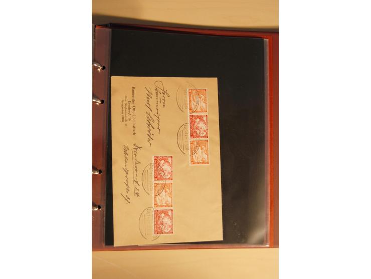 1933, äußerst umfangreiche Briefsammlung Wagner 3-40 Pfg. mit vielen interessanten Frankaturen, dabei über 30 Satzbriefe, vie