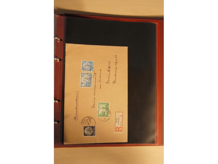 1933, äußerst umfangreiche Briefsammlung Wagner 3-40 Pfg. mit vielen interessanten Frankaturen, dabei über 30 Satzbriefe, vie