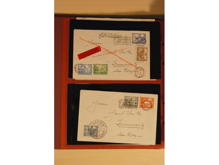 1933, äußerst umfangreiche Briefsammlung Wagner 3-40 Pfg. mit vielen interessanten Frankaturen, dabei über 30 Satzbriefe, vie