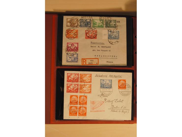 1933, äußerst umfangreiche Briefsammlung Wagner 3-40 Pfg. mit vielen interessanten Frankaturen, dabei über 30 Satzbriefe, vie