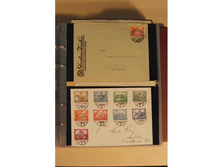 1933, äußerst umfangreiche Briefsammlung Wagner 3-40 Pfg. mit vielen interessanten Frankaturen, dabei über 30 Satzbriefe, vie