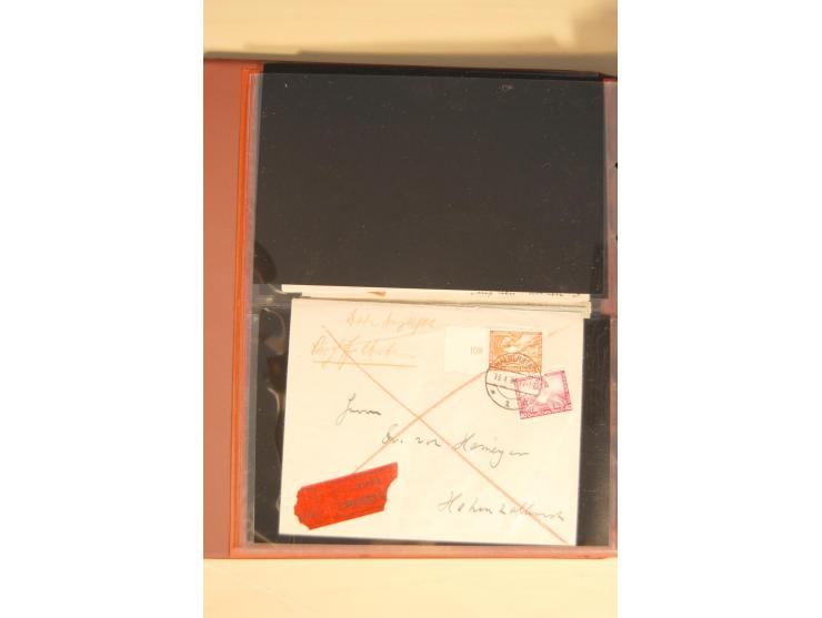1933, äußerst umfangreiche Briefsammlung Wagner 3-40 Pfg. mit vielen interessanten Frankaturen, dabei über 30 Satzbriefe, vie