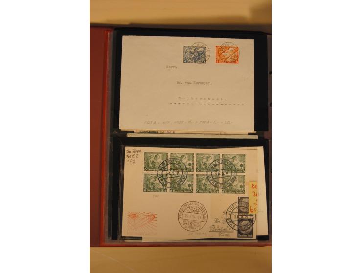1933, äußerst umfangreiche Briefsammlung Wagner 3-40 Pfg. mit vielen interessanten Frankaturen, dabei über 30 Satzbriefe, vie